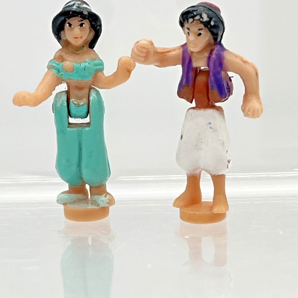 Vtg Disney Polly Pocket Bluebird Aladdin Figures 1995 for The Aladdin Market
